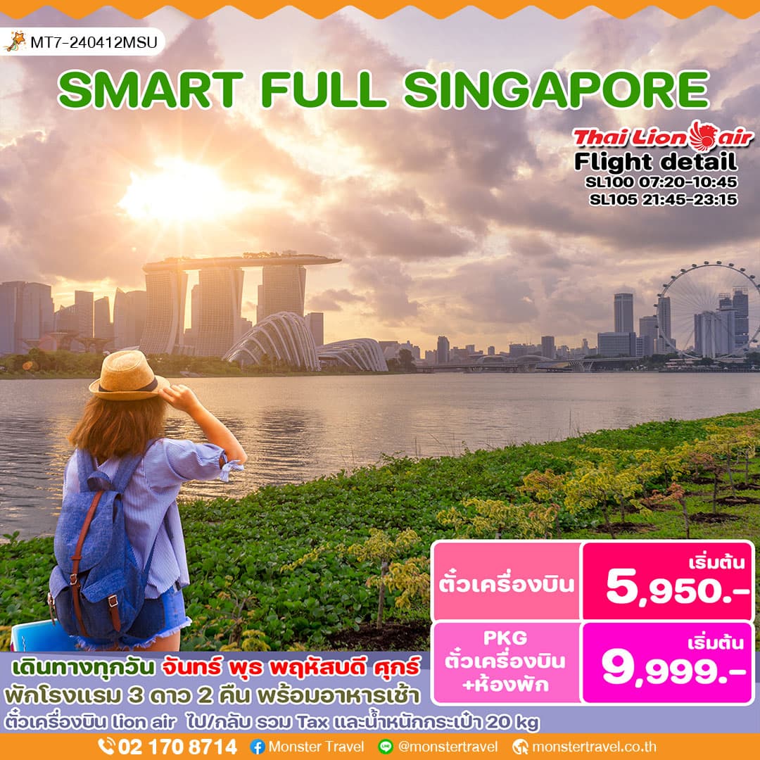 SMART FULL SINGAPORE PKG TKTSL+HOTEL