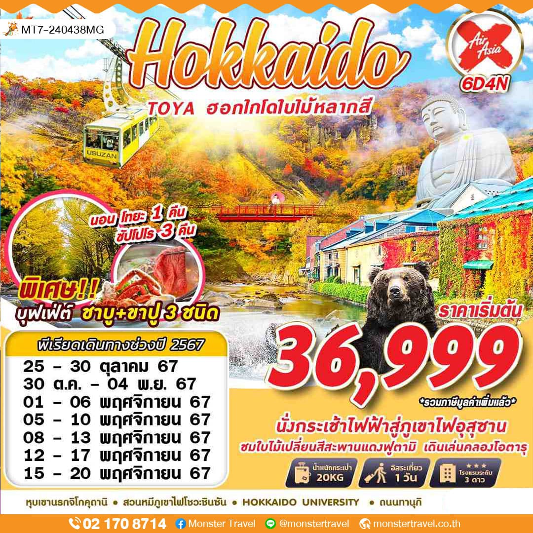 hokkaido toya ฮอกไกโดใบไม้หลากสี