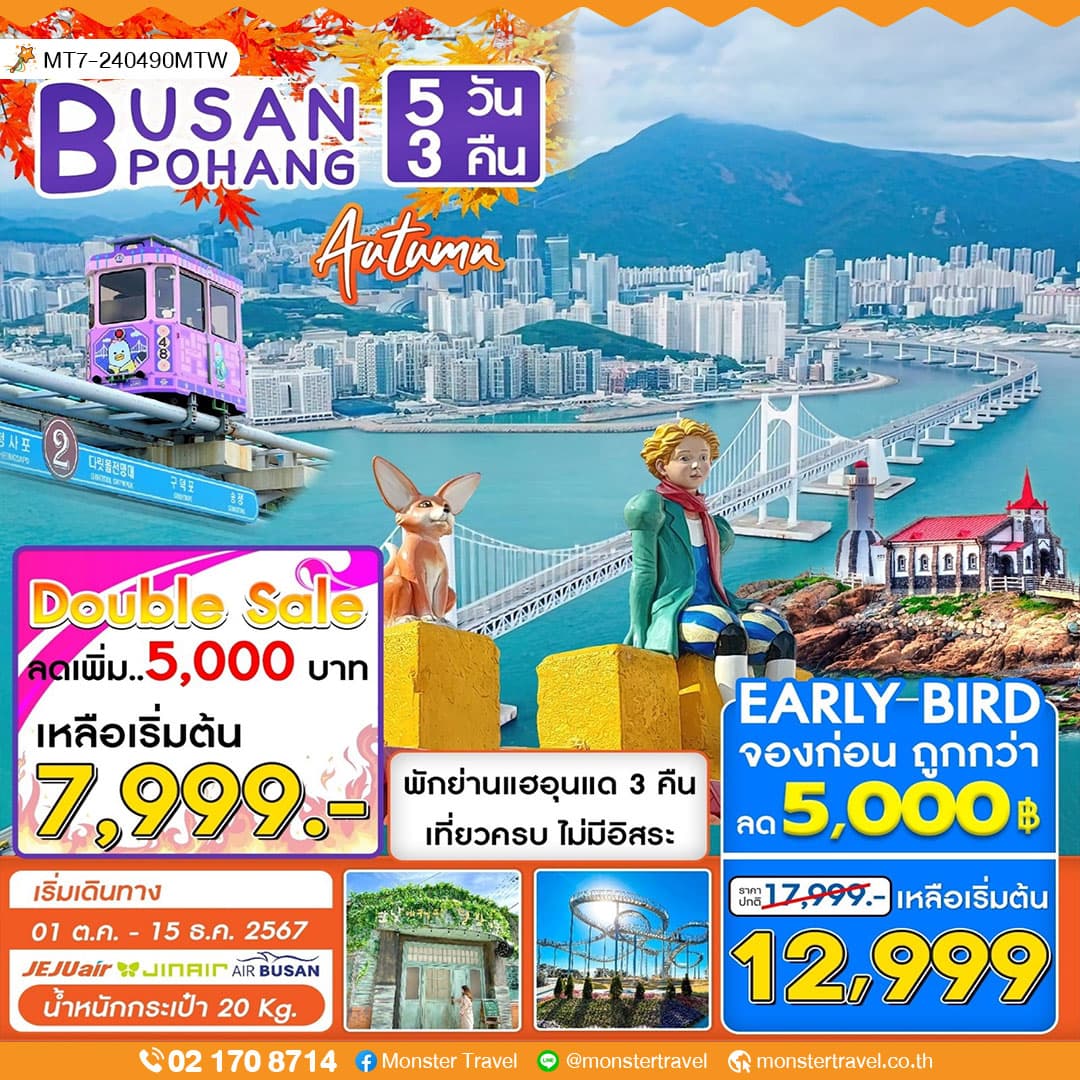 BUSAN 5 วัน POHANG 3 คืน AUTUMN