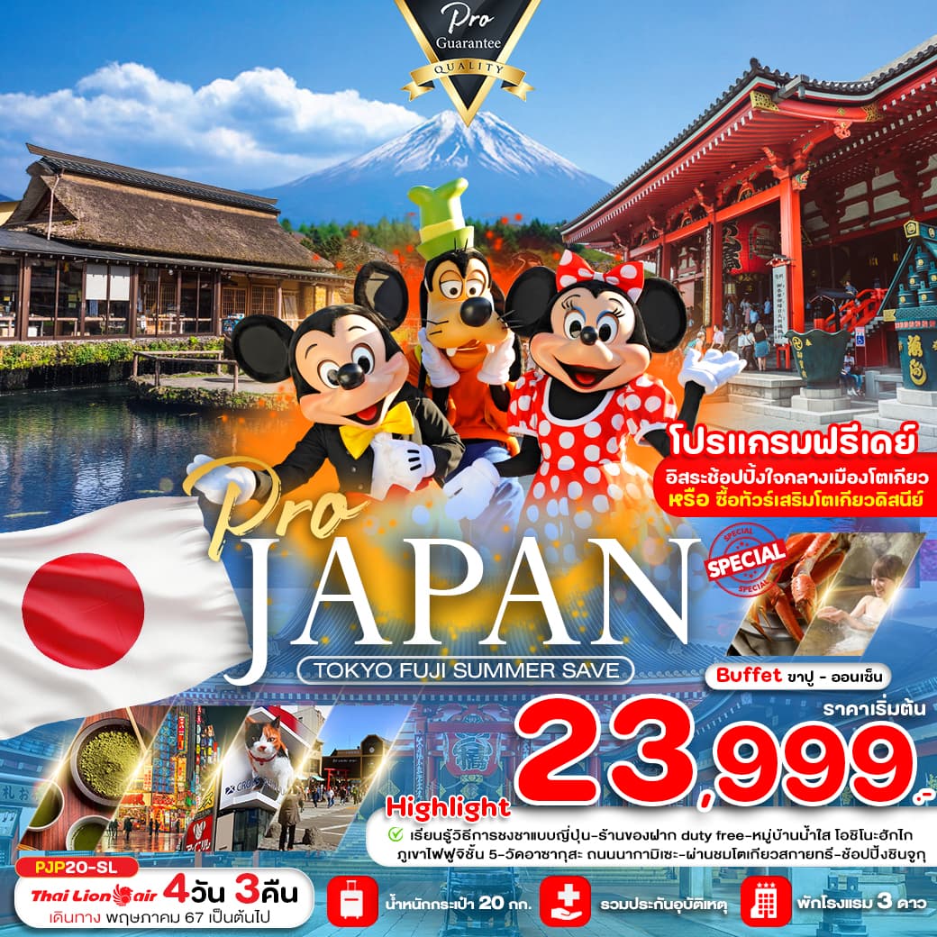 TOKYO FUJI SUMMER SAVE FREE DAY 4วัน 3คืน