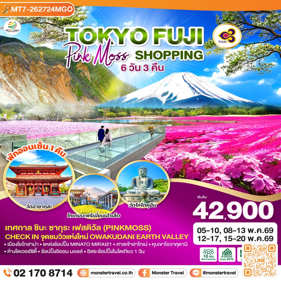 TOKYO FUJI PINKMOSS SHOPPING 6D 3N