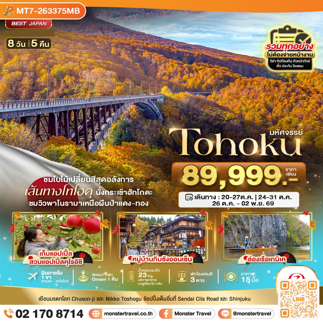 monster travel มหัศจรรย์ TOHOKU TOKYO 8 วัน 5 คืน