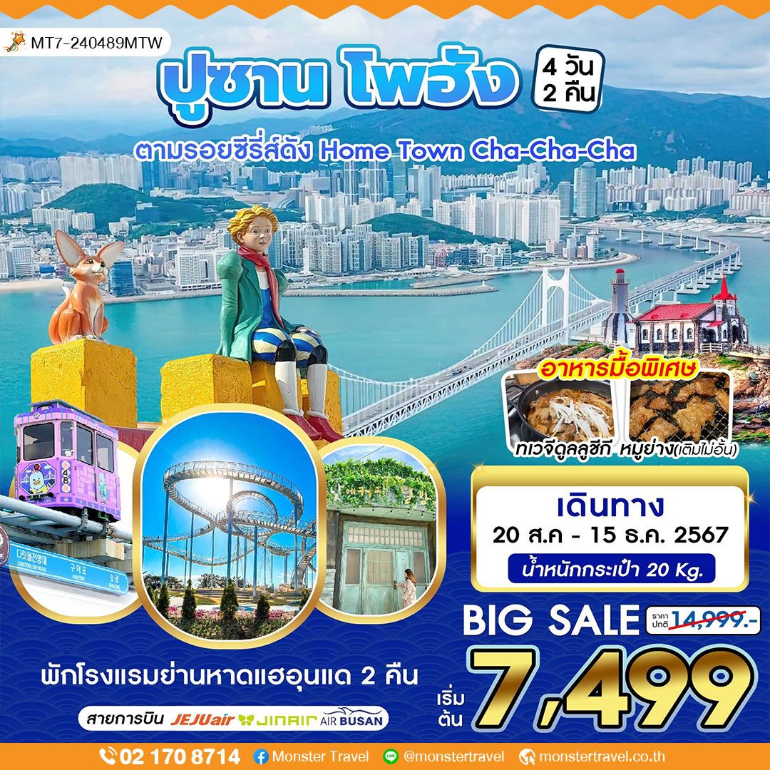 ปูซาน โพฮัง 4 วัน 2 คืน ตามรอยชีรี่ส์ดัง Home Town Cha-Cha-Cha