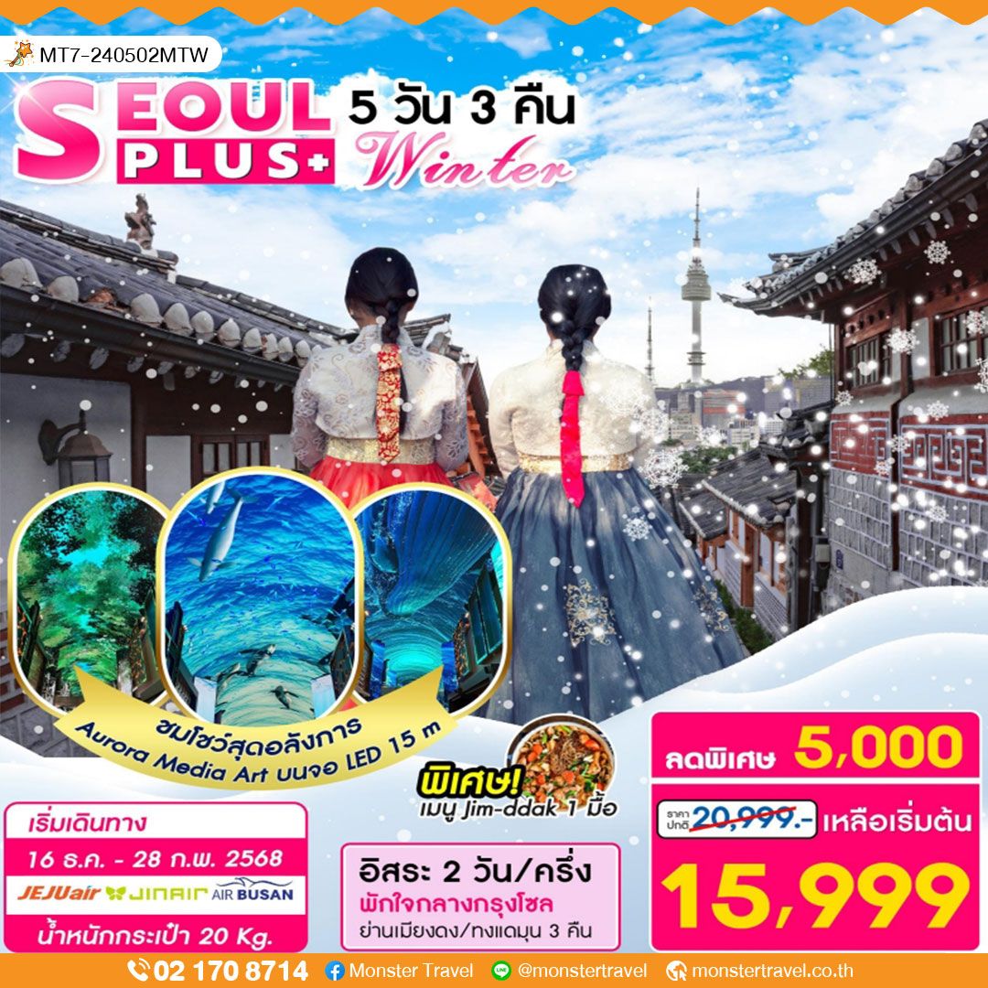 SEOUL PLUS+ Winter 5 วัน 3 คืน