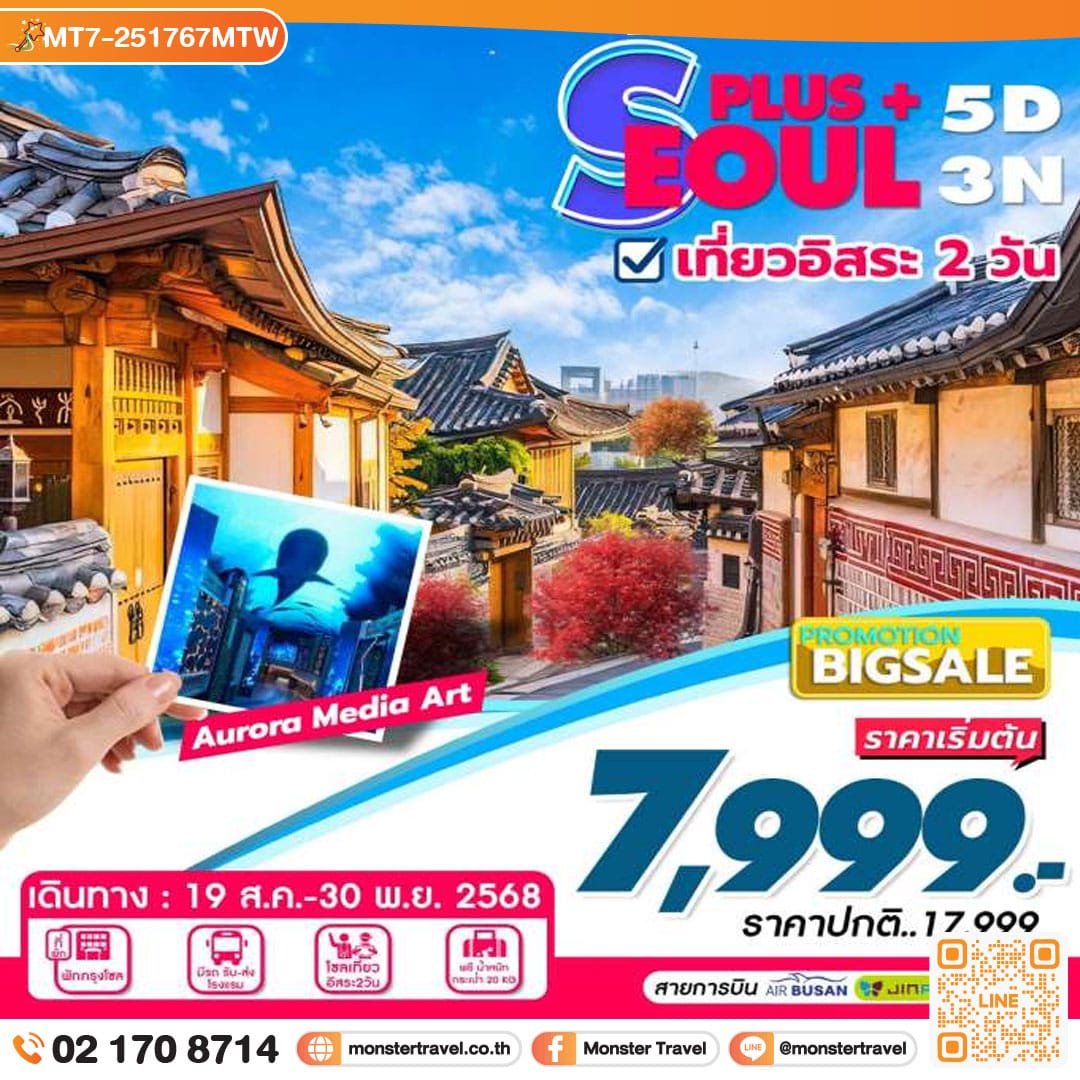 monster travel Seoul Plus 5D3N