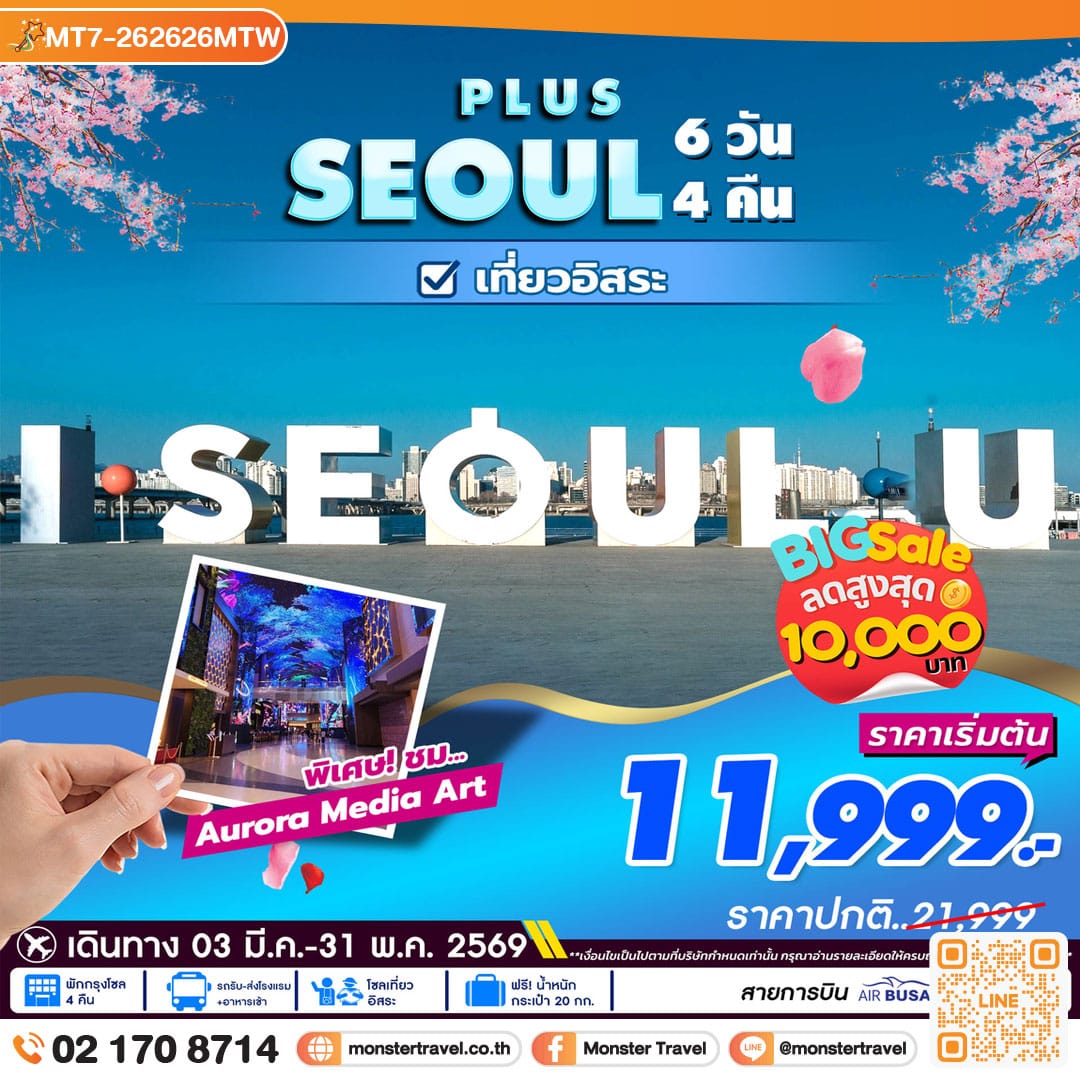 monster travel โซลพลัส อิสระ 6วัน 4คืน