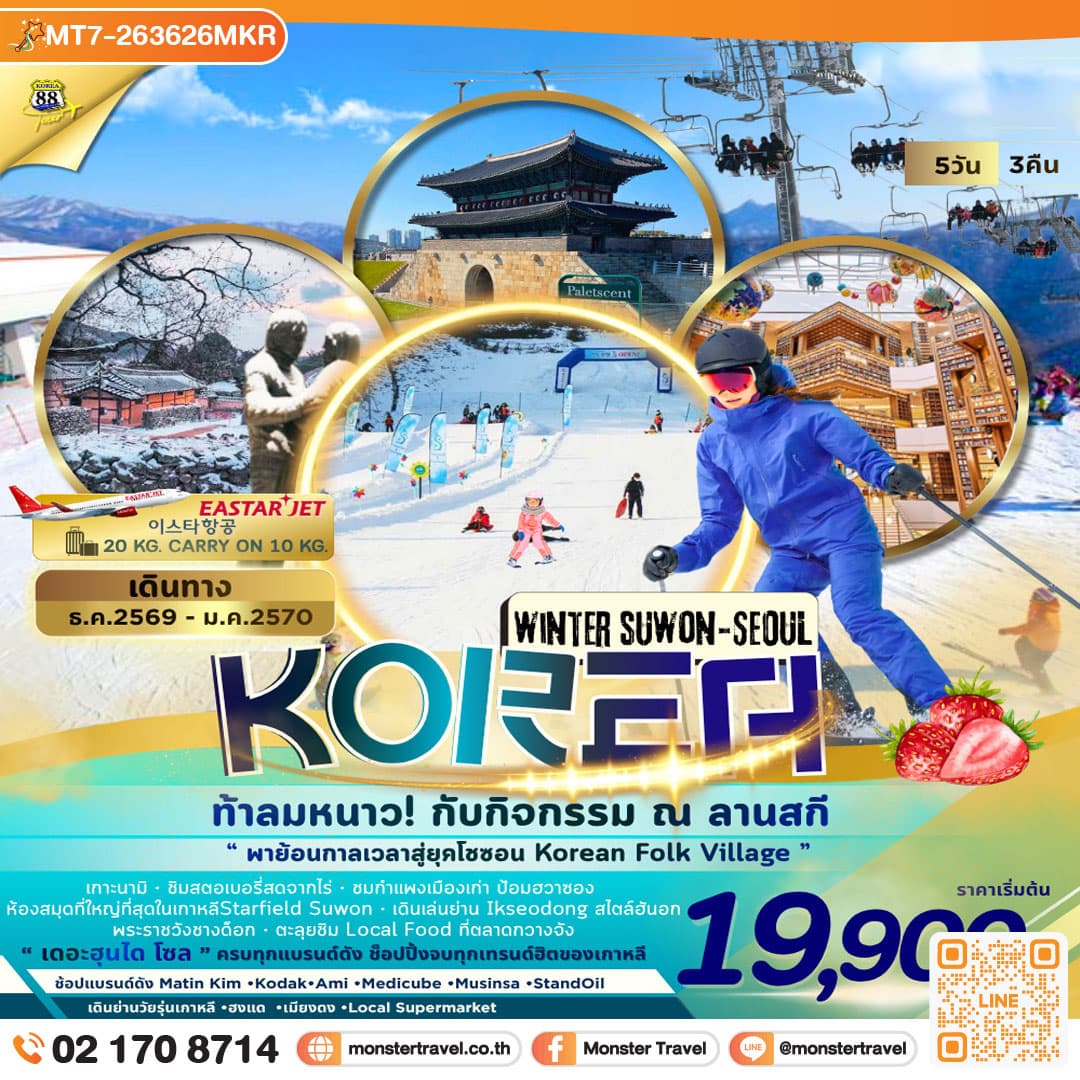 ทัวร์เกาหลี Winter Suwon-Seoul 5 วัน 3 คืน 1