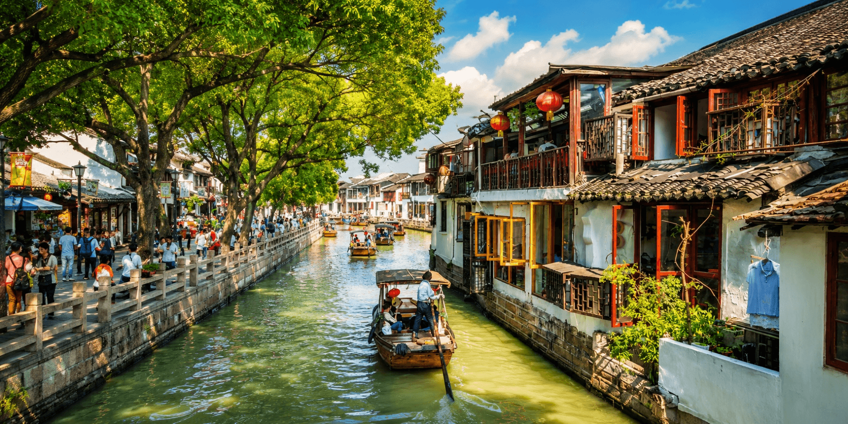 เซี่ยงไฮ้ The Nort Bund ล่อเรือหมู่บ้านโบราณจูเจียเจี่ยว ตลาดเฉินหวังเมี่ยว Sky Walk ย่านลู่เจียจุ่ย 5วัน 3คืน Air China (CA) ทัวร์ไม่ลงร้าน 1